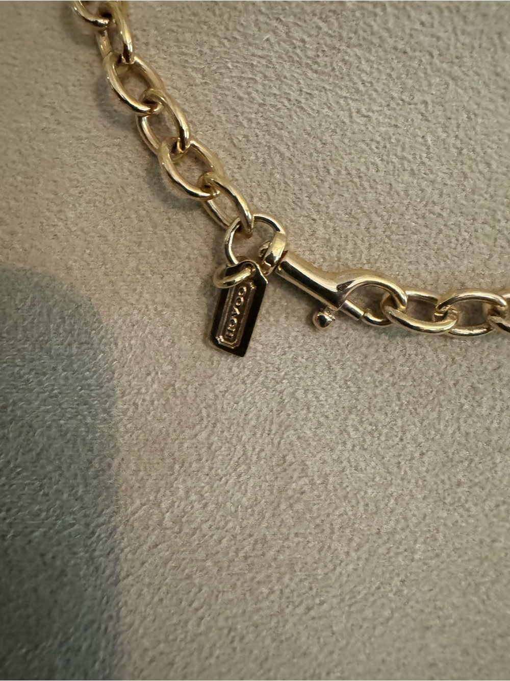 Coach Ivory Plastic Chain Link Statement Necklace - Picture 3 of 3
